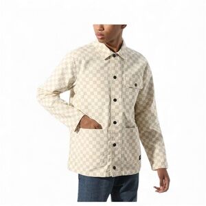Vans | Drill Chore Coat - Antique White Checkers Mens size small like new